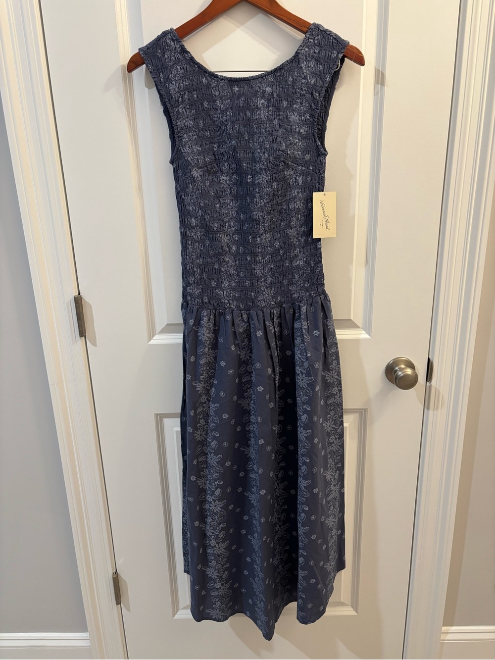 Women's Blue Smocked A-line Dress - Universal
Thread - Small - NWT